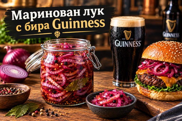 Маринован лук с бира Guinness – лесна рецепта с ирландски характер